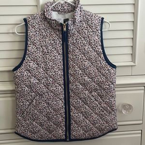 J Crew floral puffer vest
